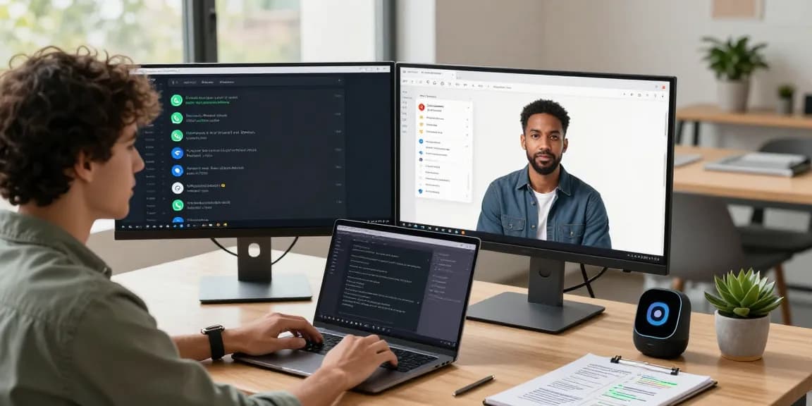 OpenClaw AI workspace with user managing emails and messages using multiple platforms.