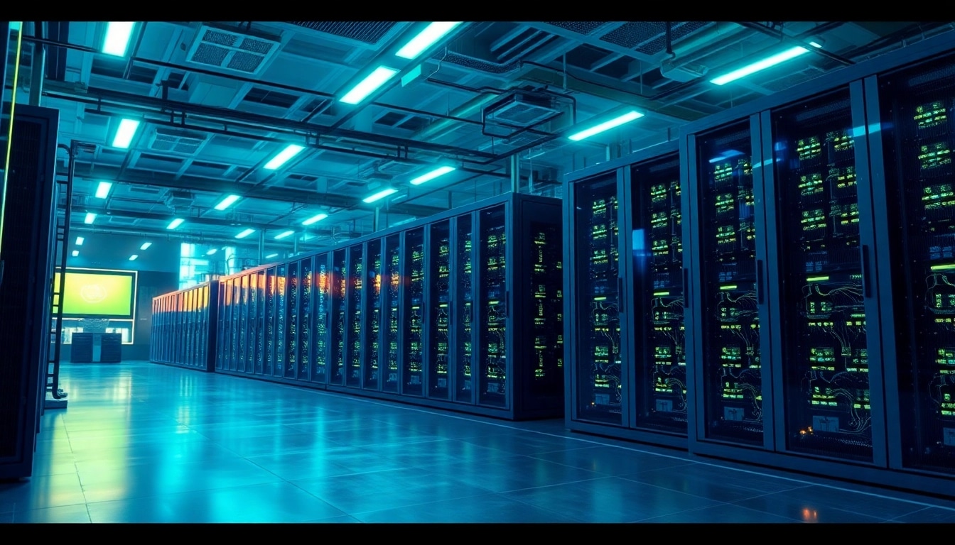 Cloud mining bitcoin renewable energy data centers in a futuristic setting
