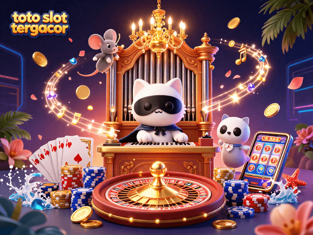 Spin the reels and win at toto slot tergacor with colorful chips and golden coins flying!