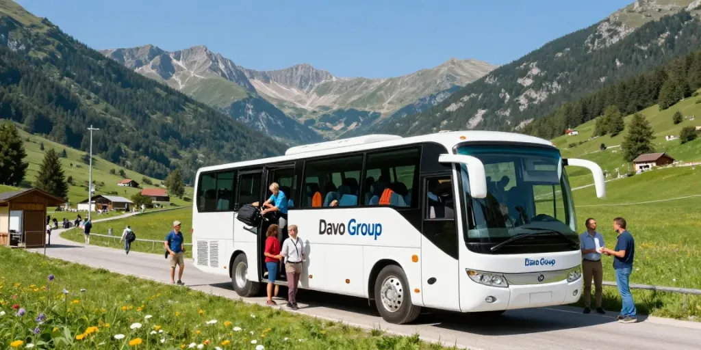 Transport Moldova Olanda, autobuz Davo Group la o oprire scenică, călători fericiți.