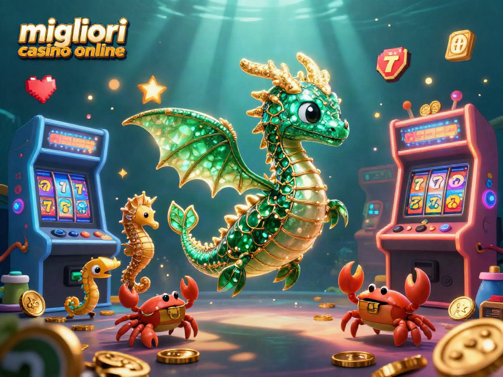 Scopri i migliori casino online con slot ad alto RTP in questa vivace illustrazione 3D.
