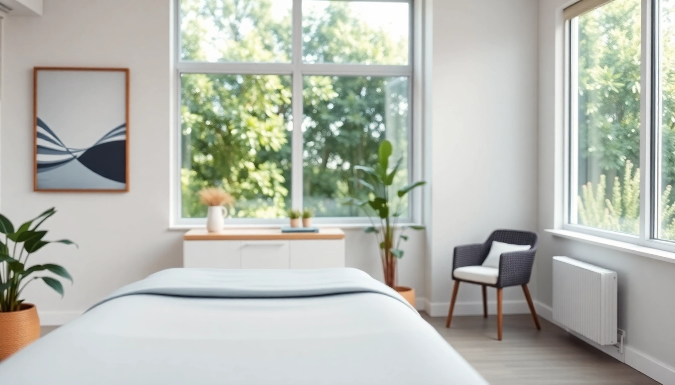 Relaxing environment at bespoke health clinic Sydney with a calming therapy room.