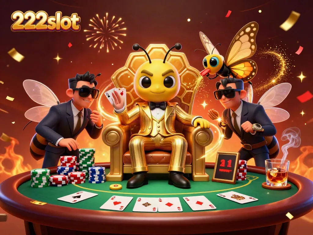 Menggali keberuntungan di 222slot dengan bumblebee bos mob dan laut chip poker yang berwarna-warni.
