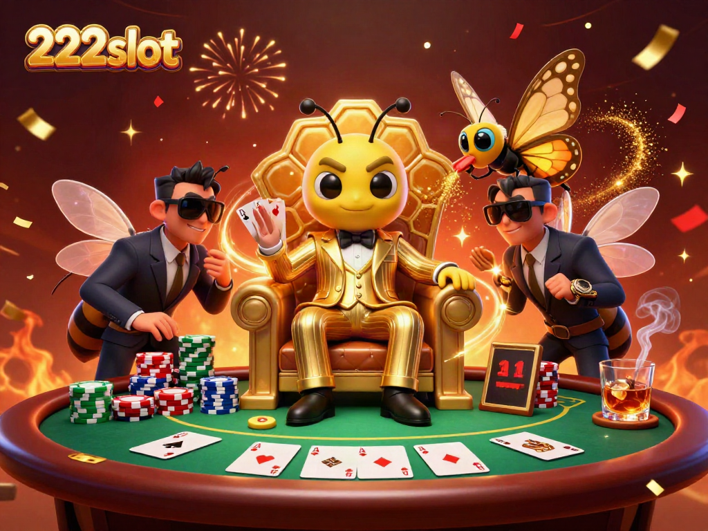 Menggali keberuntungan di 222slot dengan bumblebee bos mob dan laut chip poker yang berwarna-warni.