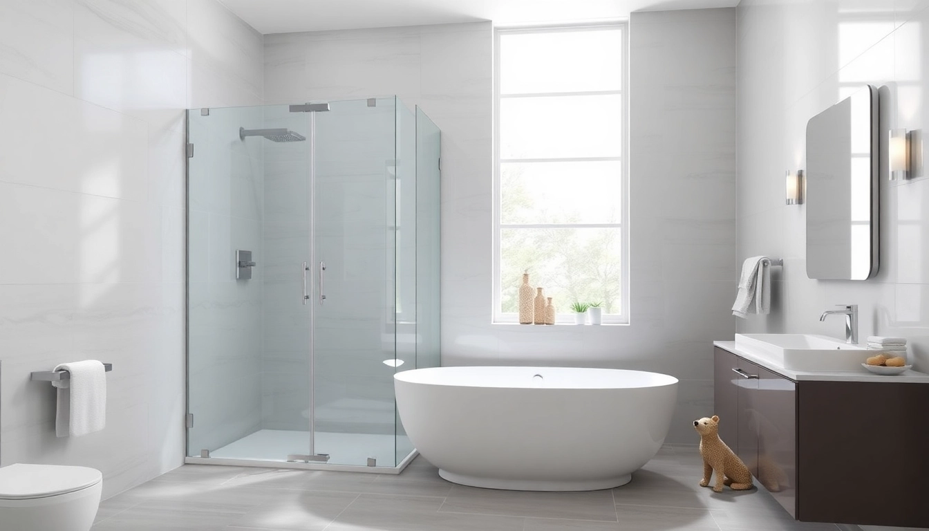 Explore semi-frameless shower screens enhancing a stylish modern bathroom design.