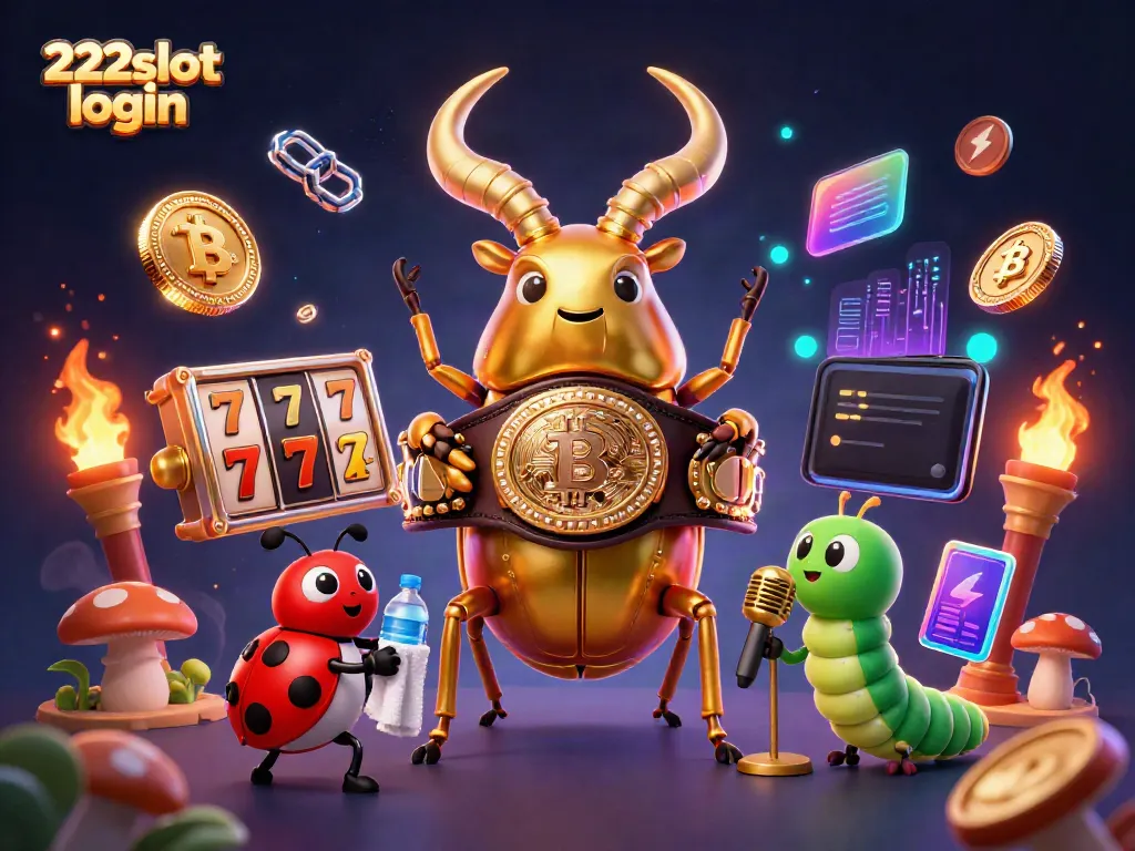 Pemain bersemangat menikmati slot dengan fitur login 222slot di layar kasino digital yang penuh warna.