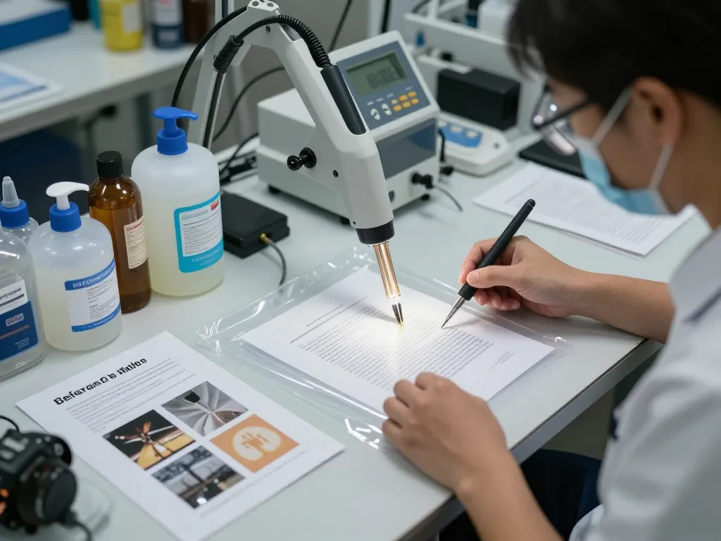 quá trình phục hồi bóc sổ đỏ ép plastic trong một xưởng chuyên nghiệp