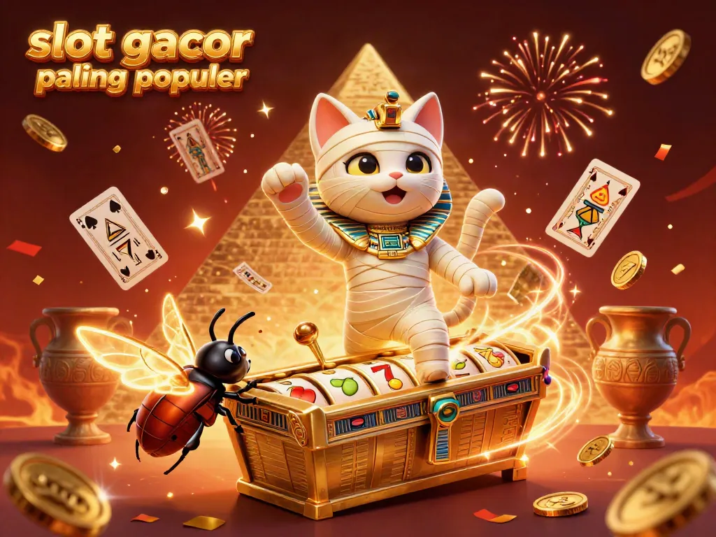 Gambarkan slot gacor paling populer dengan mumi kucing 3D dan elemen kasino yang menyenangkan.