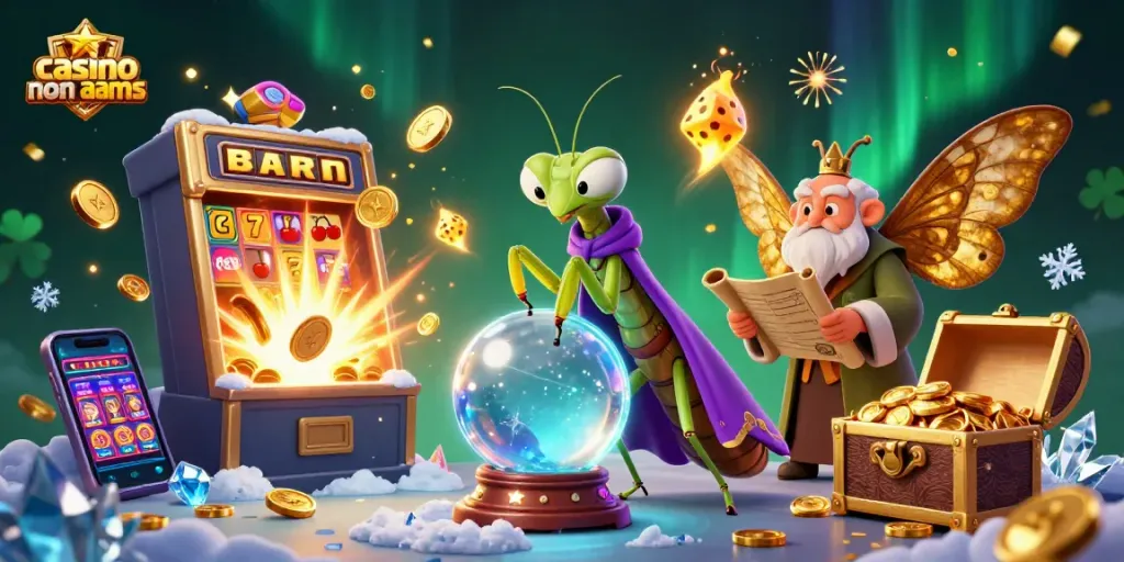 Gioca nei casino non AAMS esplorando fortune in un'illustrazione vivace.