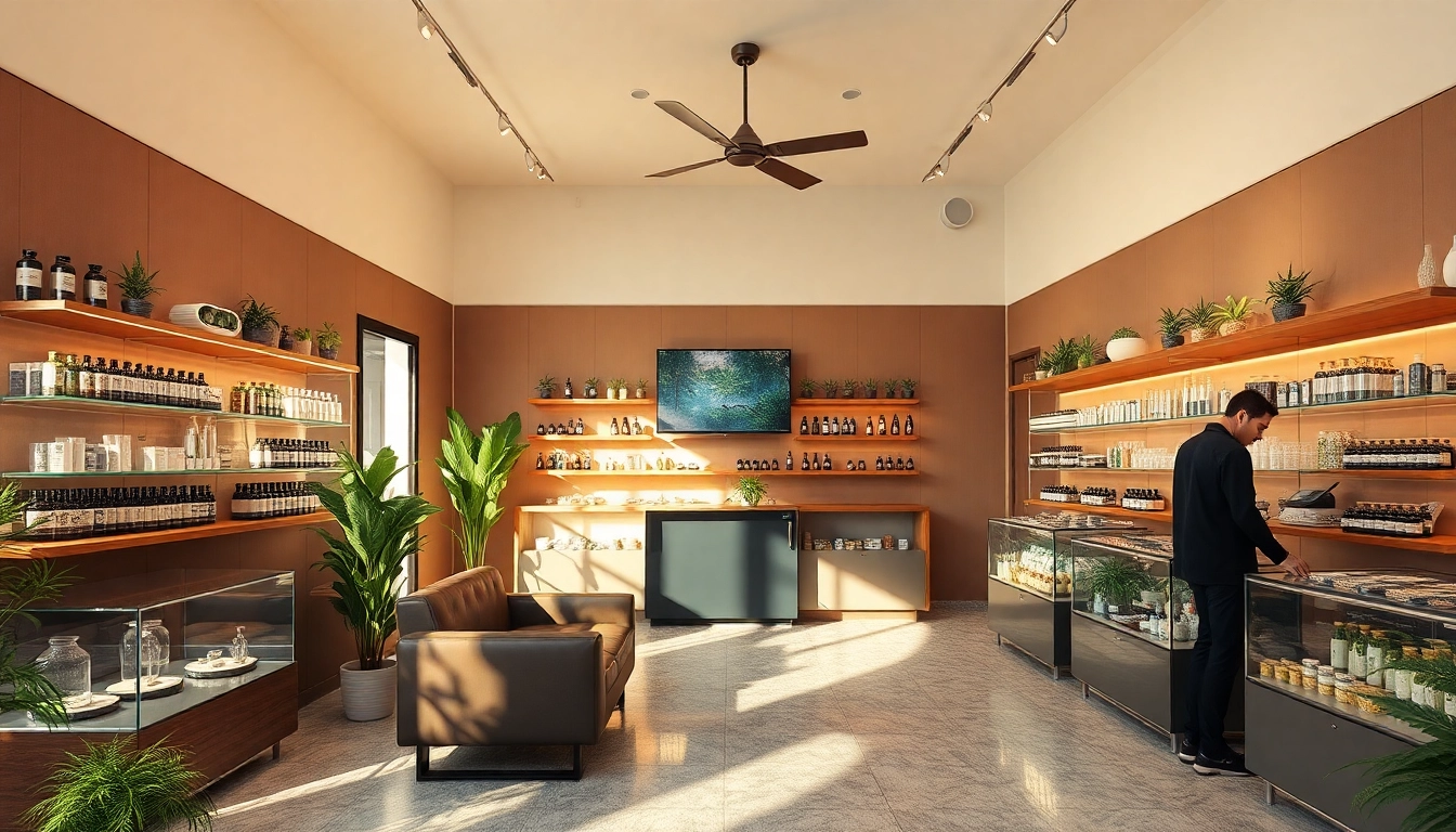 Achat de produits dans un Cannabis Shop à Madrid avec une ambiance accueillante et professionnelle.