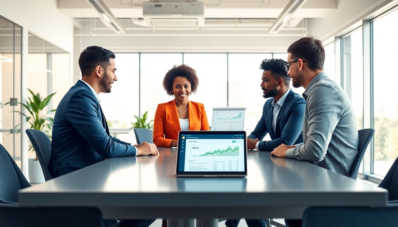 Engage with WhatsApp Business CRM strategies in a modern office setting.