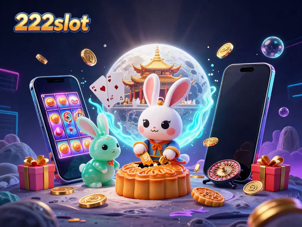 Menangkan jackpot di 222slot dengan ilustrasi cerita bulan yang memukau, dikelilingi elemen kasino.