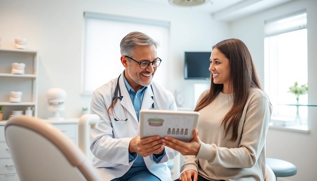 Consultation with a north edmonton orthodontist showcasing modern dental care techniques.