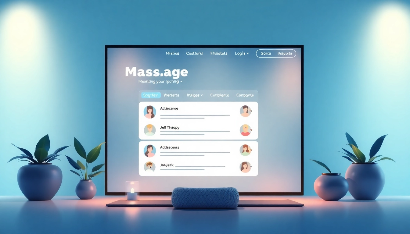 Explore a vibrant community interface on https://forumup.org/ showcasing user interaction for massage services.