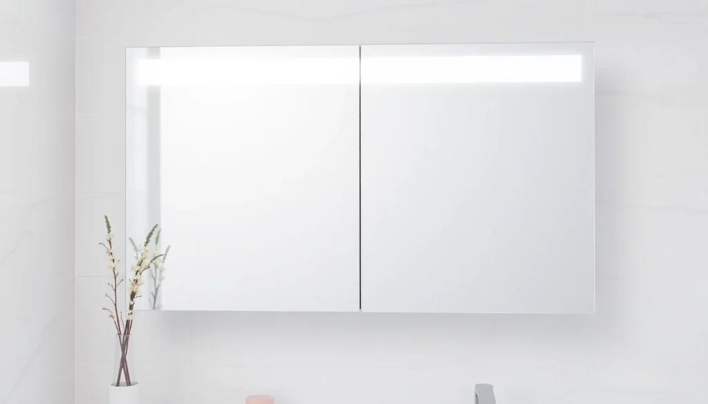 Erlebe die Eleganz eines spiegelschrank led in einem modernen Badezimmer-Design.