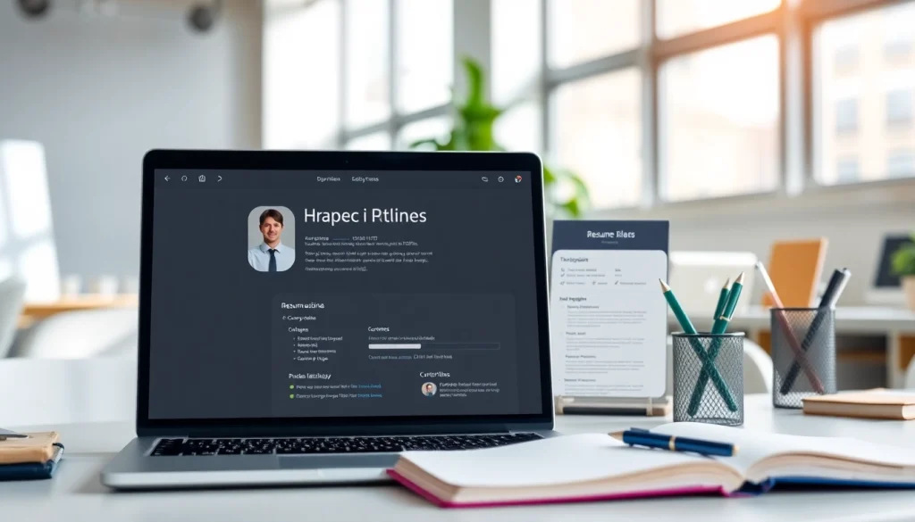 Create a standout Resume Builder with a modern interface and vibrant workspace.