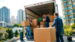 Best movers in Vancouver helping a family relocate efficiently in an urban setting.